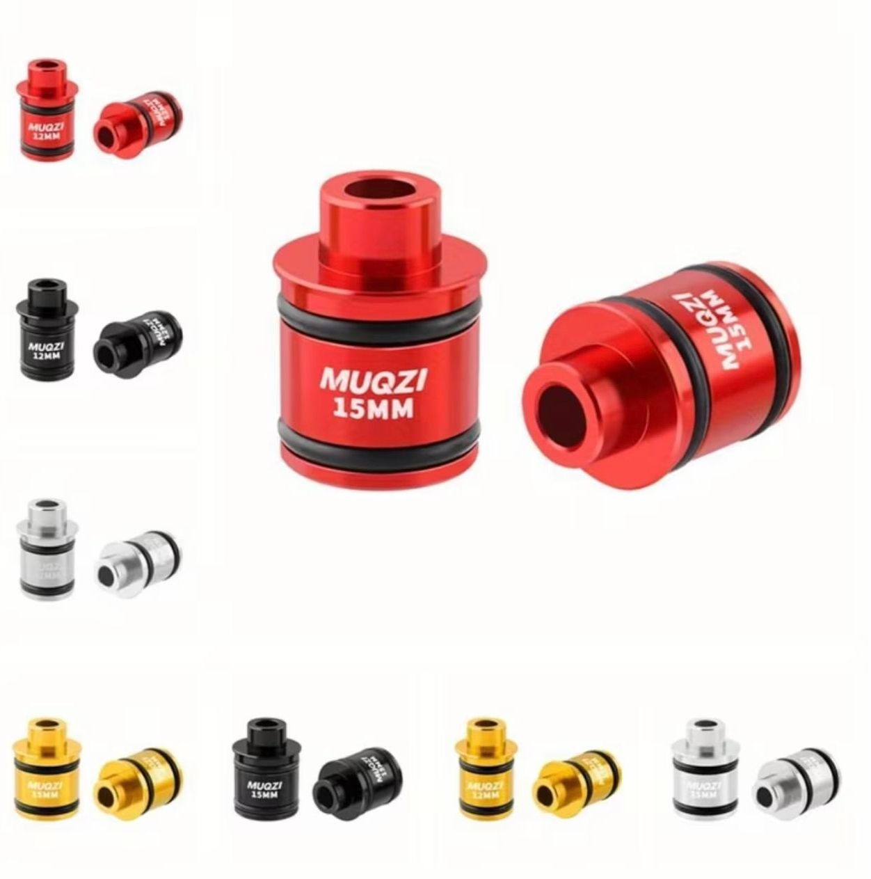 Set of 2 Quick Release Adapters for 15mm Bicycle Hubs