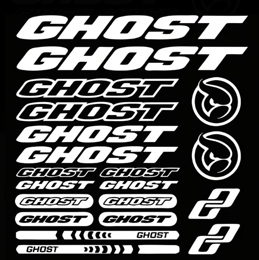Sticker vinyle cadre vélo VTT route GHOST